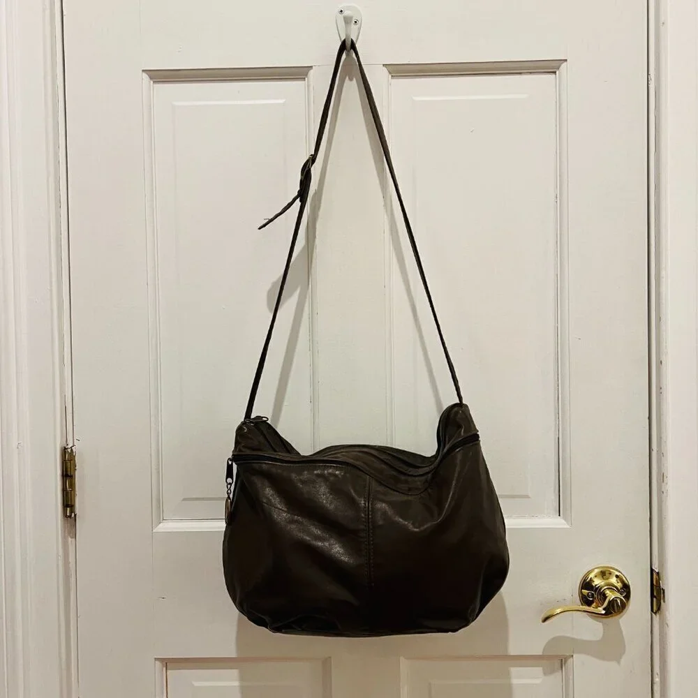 Vintage Stone Mountain Leather Shoulder Handbag Purse